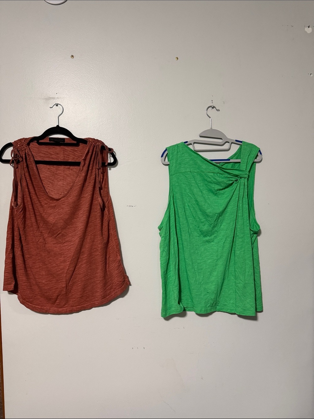 Sanctuary Tops Bundle of 2 Women's XXL 2X Twist Tie Shoulder Tanks